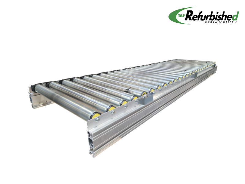 Gebrauchte Rollenbahn, angetrieben, 24V, L: 10.000 mm