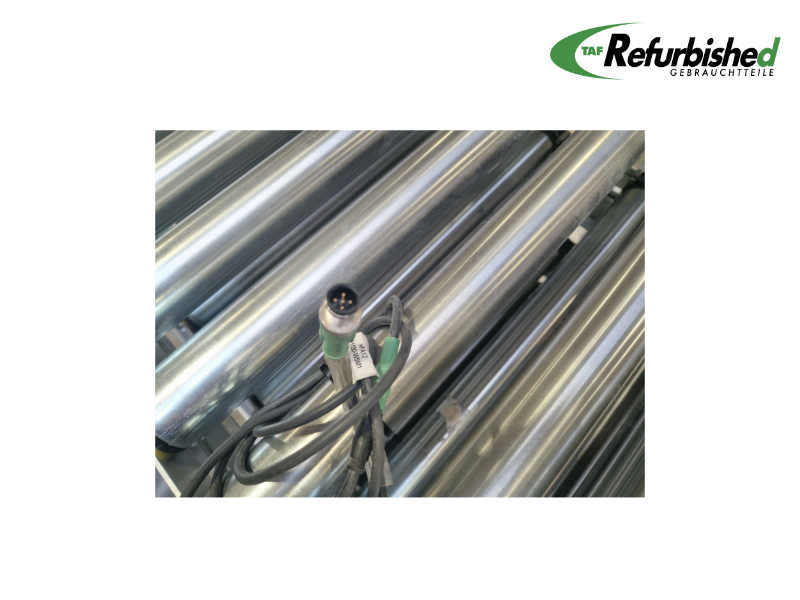 Gebrauchte Rollenbahn, angetrieben, 24V, L: 10.000 mm