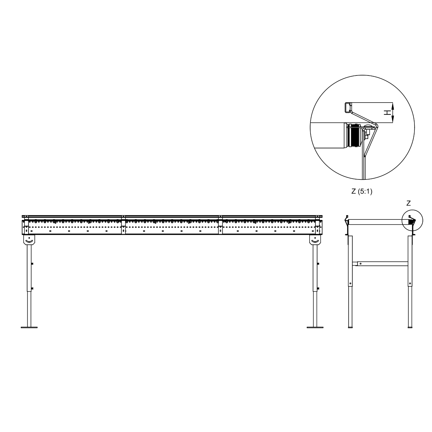 Seitenführung technisches Abbild der Seitenführung